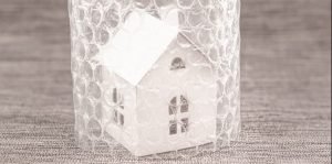 Stay Safe, Be Careful, And Fear 4 Isolated House, Social Distancing Concept